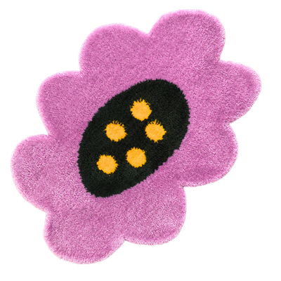 Alfombra tufting de diseño flor rosa, por Wafore